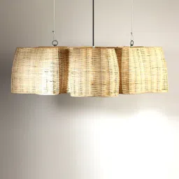 Novelty Handmade Bamboo Pendant Hanging Light (Beige)-image-58