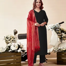 samah Women Viscose Rayon Kurta Pant Dupatta Set-picture-17