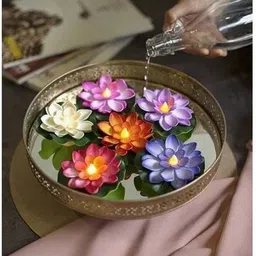 Night led Light Water Flowers"Lotus LED Tea Light Candles for Decoration Candle Candle-image-84