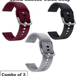 ADAMO Colorfit Pulse Grand/Ultra 3/Pro 5 Max, Quad Call, Pulse 2, Mettalix, Twist 22 mm Silicone Watch Strap image 1