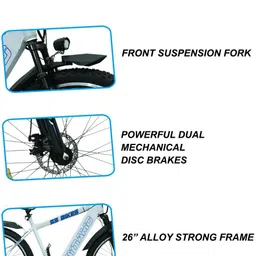 ss bikes Dynamo Electric Cycle, 55+Km Range, 36V/5.8Ah in-Built Battery, 250W Motor 26 inches Single Speed Lithium-ion (Li-ion) Electric Cycle image 2