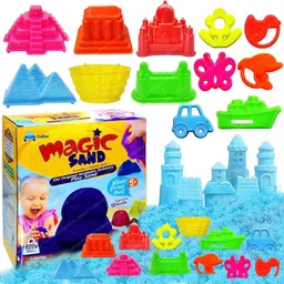 funblast Creative Sand for Kids with Mould - Blue Color Sand (800 Gm Sand & 12 Pcs Mould)-picture-19
