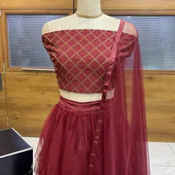shree creation Self Design Semi Stitched Lehenga Choli image 2