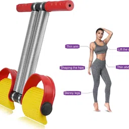 quick fit Fitness Slimming Equipment,Pull Rope Dual Spring Tension Foot Pedal Sit Up for Ab Exerciser image 5