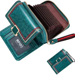 hasthip Women Casual, Formal, Travel, Trendy Green Artificial Leather RFID Wallet-picture-16