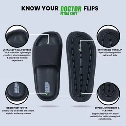 doctor extra soft Men's Classic Ultra Soft Sliders/Slippers with Cushion FootBed for Adult D-504 Men Slides image 3