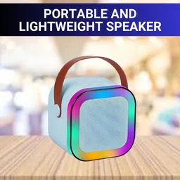 GUGGU W12 (PORTABLE WIRELESS BLUETOOTH SPEAKER) Dynamic Thunder Sound & RGB LightI38 10 W Bluetooth Laptop/Desktop Speaker-image-74