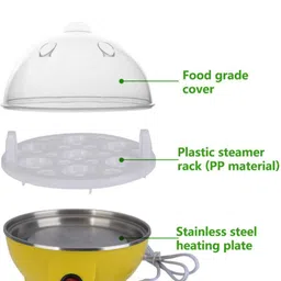 khargadham Kitchen Hen 7 Egg Cooker Boiler Steamer Home Machine Egg Boiler With Egg Egg Cooker image 3