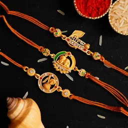 anil rakhi Designer D1102 Assorted Rakhi Set-picture-23