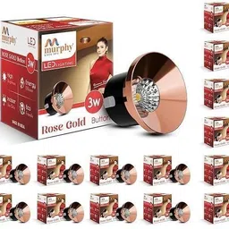 murphy 3 Watts Rose Gold Button LED Warm White Round LED Spot Light, Pack of 15 Ceiling Light Ceiling Lamp image 1