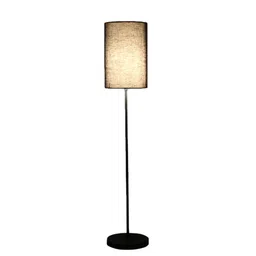 pristine interiors Matteo Black Cotton Shade Club Floor Lamp With MDF Base image 4