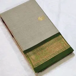 kanjiqueen Woven Kanjivaram Pure Silk, Cotton Blend Saree-picture-10