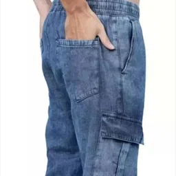 emmy word Men Jogger Fit Mid Rise Blue Jeans image 2