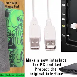 ANJO Wired Keyboard-Wireless Mouse-Pad-USB Hub3.0-2in1 OTG Type C&Micro-Ext Cable-LED Combo Set image 5