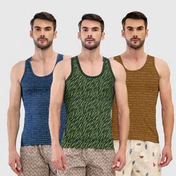 tt Pack of 3 Titanic Printed Vest Men Vest image 1