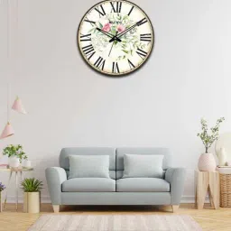 olive tree Flowers 15 Inches Classic Wooden Clock-picture-30