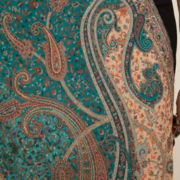 shal-é-pashm Woven Polyester Women Light Green, Beige Stole image 4