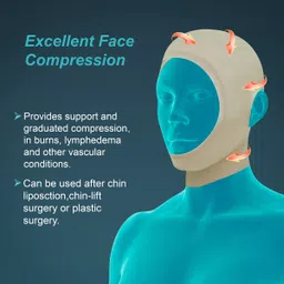 tynor Compression Garment Face Open Hood, Beige, Universal, 1 Unit Head Support image 2