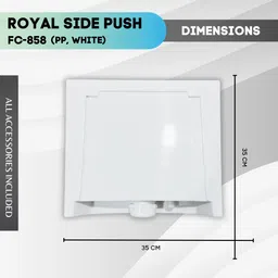 sanituf Royal Side Push Flushing Cistern (all accessories included) Heavy Duty PP Single Flush Tank image 2
