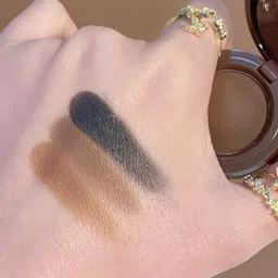 vars london 3 in 1 brown , dark brown, black eyebrow powder combo palette 4 g image 5