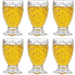 (Pack of 4) Crystal Clear Dynamic Pineapple Juice Water Glass Drinking Glass Party Shot Gl Glass Set Water/Juice Glass-image-40