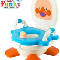 little funky Duck Potty Training Seat with Removable Bowl ,Closable Cover & Handel Potty Seat image 3
