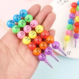 shubhkraft Return Gift In Bulk | Smiley Design / Non Sharpening Stacking Pencil (40 Pcs) Pencil image 5