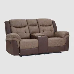 royaloak Atlanta Motorised 2 Seater Recliner With Usb Charging Port In Brown Color image 3