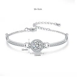 vembley Stainless Steel Cubic Zirconia Silver Bracelet image 3