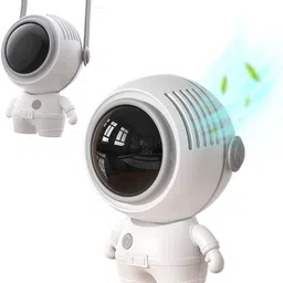 FANOX Handheld Astronaut Leafless Neck Fan With USB Rechargeable Mini Portable Fan, Hand Fan Personal Small Handheld Fan with Base USB Fan-image-55