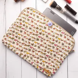 loomsarte Cotton Fabric Ipad Sleeve With Natural Agate Accent 12 X 9 Inch image 1