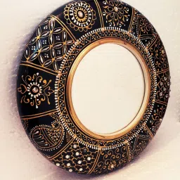 d'dass Brown Wood Byzantine Decorative Mirror image 1