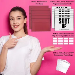 aanyacentric 5.8x8.3inch Will You be My Groomsman Invites with Envelopes Invitation Card image 2