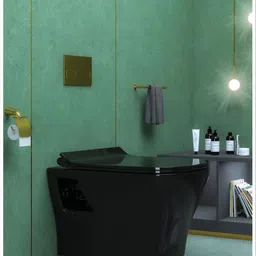 clayplus Bravo Black Wall hung Commode With Soft Close Toilet Seat Premium Grade Ceramic's Wallmounted Western Commode Western Commode-picture-26