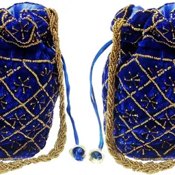 athizay Girls Blue, Blue Potli-picture-15