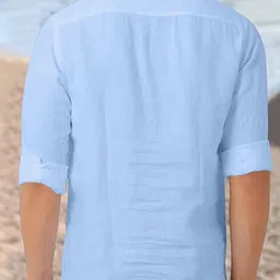 edin Pack of 2 Men Solid Pure Cotton Straight Kurta image 2