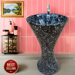 Premium Quality Pedestal Washbasin – Contemporary Style for Your banglow| Modern Pedestal Washbasin with Elegant Design - Durable & Stylish Bathroom Sink| Pedestal Basin-image-0