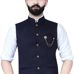 bizzeie Men Solid Nehru Jacket-picture-28