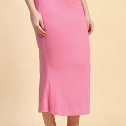 Trendmalls New.P01-RosePink Lycra Blend Petticoat image 3