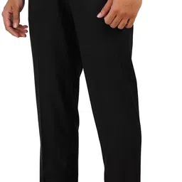 mchenry Men Regular Fit Black Viscose Rayon Trousers image 3