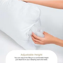 ypoloipo LUXURY Polyester Fibre Solid Sleeping Pillow Pack of 2 image 3