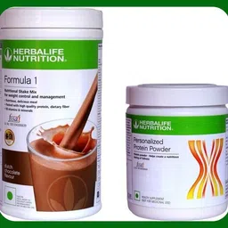 herbal nutrition life Personalized Protein Powder 200 Gram With Formula 1 Shake - Chocolate Flavor Plant-Based Protein-picture-28