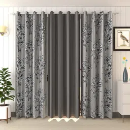 albania draps 213 cm (7 ft) Polyester Room Darkening Door Curtain (Pack Of 3)-picture-47