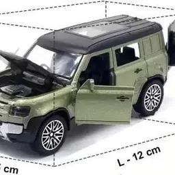 vishaltoys Premium Defender Diecast Model Car, 1:36 Scale, Openable Doors & Pull-Back image 4