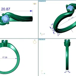 FEATHERMARK Single Sensation BIS Hallmarked 14kt Diamond White Gold ring image 5