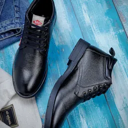 lee cooper Leather Lace-up & Soft Cushioned Insole for All-Day Comfort Boots For Men image 2