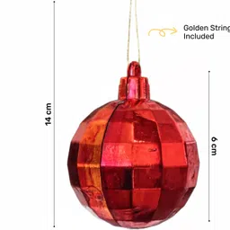 the decor queen Christmas Tree Hanging Balls Ornaments – 9pcs Ball (Red, Green, Gold) Hanging Ornaments Pack of 1 image 3