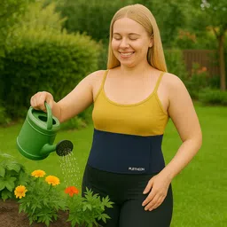 pletheon Sweat Belt for Men & Women | Waist Trimmer for Fat Burn & Slimming Abdominal Belt image 4