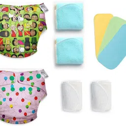 superbottoms 2 Freesize Uno Cloth Diapers 2 Inserts, 2 Booster & 3 Easy clean Sheets-picture-33