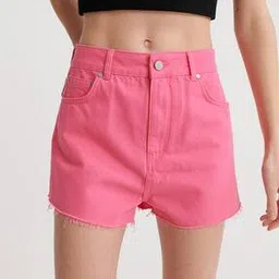superdry Ruby Cut-Off Shorts with Frayed Hems-picture-24